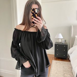 Nasty Gal Off-the-shoulder Tie Top